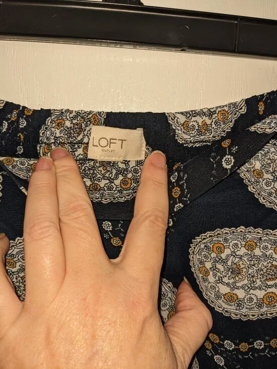 Loft Layered Paisley A-Line Skirt Sz M - Picture 5 of 6